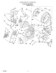 03 - Section parts for Whirlpool Dryer LEN1000HQ0 from AppliancePartsPros.com