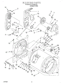 03 - Bulkhead parts for Whirlpool Dryer LGQ8000HQ0 from AppliancePartsPros.com