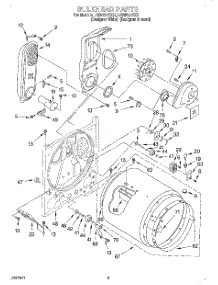 03 - Bulkhead parts for Whirlpool Dryer LGR8857EQ3 from AppliancePartsPros.com