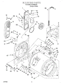 03 - Bulkhead parts for Whirlpool Dryer LGL8858EQ3 from AppliancePartsPros.com