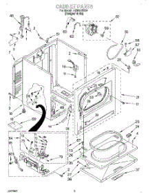 02 - Cabinet parts for Whirlpool Dryer LGR5848EQ6 from AppliancePartsPros.com