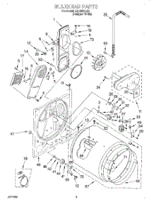 03 - Section parts for Whirlpool Dryer LEL8858EQ2 from AppliancePartsPros.com