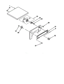 Top And Console parts for Whirlpool Dryer LDR3822DZ3 from AppliancePartsPros.com