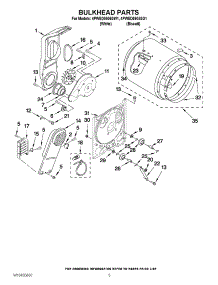 03 - Bulkhead Parts parts for Whirlpool Dryer 4PWED5905SG1 from AppliancePartsPros.com
