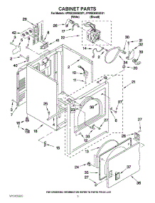 02 - Cabinet Parts parts for Whirlpool Dryer 4PWED5905SW1 from AppliancePartsPros.com