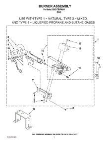 04 - Burner Assembly parts for Whirlpool Dryer BSG17BVANA0 from AppliancePartsPros.com