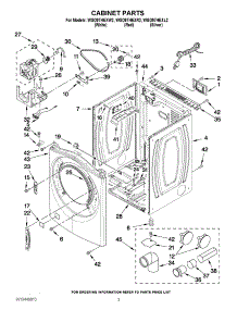 02 - Cabinet Parts parts for Whirlpool Dryer WGD97HEXL2 from AppliancePartsPros.com