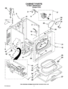 02 - Cabinet Parts parts for Whirlpool Dryer 7MWGD9014YQ1 from AppliancePartsPros.com
