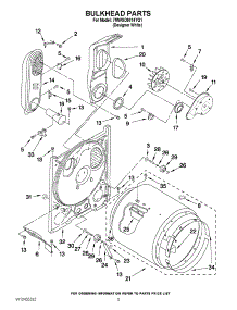 03 - Bulkhead Parts parts for Whirlpool Dryer 7MWGD9014YQ1 from AppliancePartsPros.com