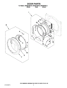 05 - Door Parts parts for Whirlpool Dryer WGD97HEXR2 from AppliancePartsPros.com