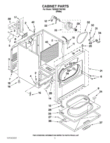 02 - Cabinet Parts parts for Whirlpool Dryer 7EWED1705YM0 from AppliancePartsPros.com