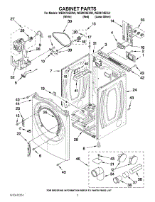 02 - Cabinet Parts parts for Whirlpool Dryer WED97HEXL2 from AppliancePartsPros.com