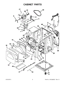 02 - Cabinet Parts parts for Whirlpool Dryer WGD8800YW0 from AppliancePartsPros.com