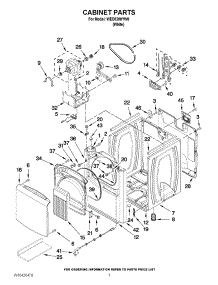 02 - Cabinet Parts parts for Whirlpool Dryer WED8200YW0 from AppliancePartsPros.com