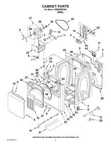 02 - Cabinet Parts parts for Whirlpool Dryer YWED8400YW0 from AppliancePartsPros.com