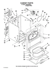 02 - Cabinet Parts parts for Whirlpool Dryer WED4850XQ1 from AppliancePartsPros.com