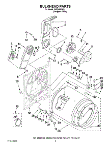 03 - Bulkhead Parts parts for Whirlpool Dryer WED4850XQ1 from AppliancePartsPros.com