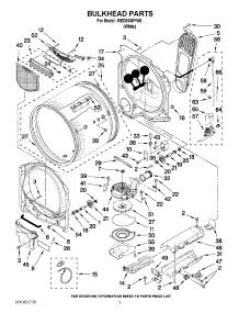 03 - Bulkhead Parts parts for Whirlpool Dryer WED8600YW0 from AppliancePartsPros.com