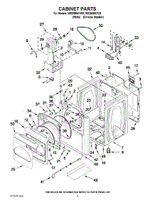 02 - Cabinet Parts parts for Whirlpool Dryer WED8800YW0 from AppliancePartsPros.com