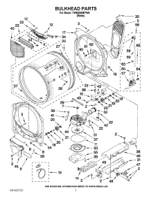 03 - Bulkhead Parts parts for Whirlpool Dryer YWED8600YW0 from AppliancePartsPros.com