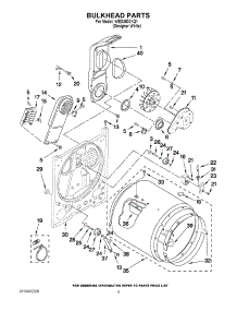03 - Bulkhead Parts parts for Whirlpool Dryer WED4800XQ1 from AppliancePartsPros.com