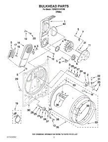 03 - Bulkhead Parts parts for Whirlpool Dryer 7EWED1510YM0 from AppliancePartsPros.com