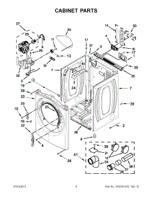 02 - Cabinet Parts parts for Whirlpool Dryer WED94HEXL1 from AppliancePartsPros.com