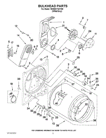 03 - Bulkhead Parts parts for Whirlpool Dryer 7EWED1730YW0 from AppliancePartsPros.com