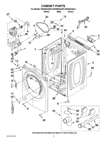 02 - Cabinet Parts parts for Whirlpool Dryer WGD95HEXR1 from AppliancePartsPros.com