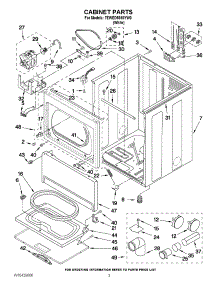 02 - Cabinet Parts parts for Whirlpool Dryer 7EWED5550YW0 from AppliancePartsPros.com
