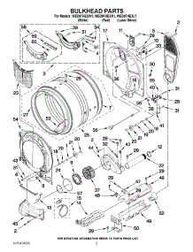 03 - Bulkhead Parts parts for Whirlpool Dryer WED97HEXW1 from AppliancePartsPros.com