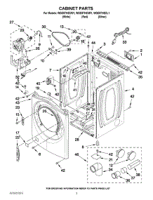 02 - Cabinet Parts parts for Whirlpool Dryer WGD97HEXR1 from AppliancePartsPros.com
