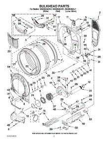 03 - Bulkhead Parts parts for Whirlpool Dryer WED95HEXW1 from AppliancePartsPros.com