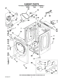 02 - Cabinet Parts parts for Whirlpool Dryer WGD94HEXL1 from AppliancePartsPros.com