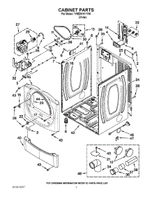 02 - Cabinet Parts parts for Whirlpool Dryer YWED9151YW0 from AppliancePartsPros.com