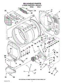 03 - Bulkhead Parts parts for Whirlpool Dryer WGD5700XW1 from AppliancePartsPros.com