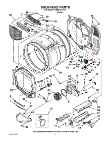 03 - Bulkhead Parts parts for Whirlpool Dryer YWED9151YW0 from AppliancePartsPros.com