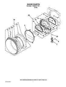 04 - Door Parts parts for Whirlpool Dryer YWED9151YW0 from AppliancePartsPros.com