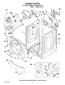 02 - Cabinet Parts parts for Whirlpool Dryer WED9371YL0 from AppliancePartsPros.com