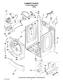 02 - Cabinet Parts parts for Whirlpool Dryer WGD9151YW0 from AppliancePartsPros.com