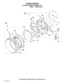 04 - Door Parts parts for Whirlpool Dryer WED9371YL0 from AppliancePartsPros.com
