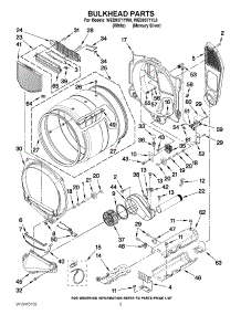 03 - Bulkhead Parts parts for Whirlpool Dryer WED9371YW0 from AppliancePartsPros.com