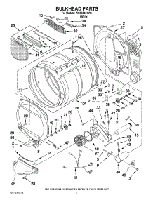 03 - Bulkhead Parts parts for Whirlpool Dryer WGD5550XW1 from AppliancePartsPros.com