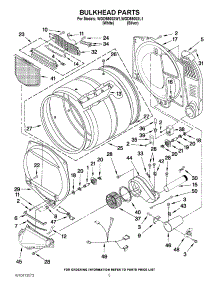 03 - Bulkhead Parts parts for Whirlpool Dryer WGD5500XL1 from AppliancePartsPros.com