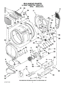 03 - Bulkhead Parts parts for Whirlpool Dryer YWED9371YW0 from AppliancePartsPros.com