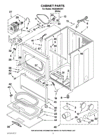 02 - Cabinet Parts parts for Whirlpool Dryer WGD5600XW1 from AppliancePartsPros.com