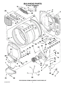 03 - Bulkhead Parts parts for Whirlpool Dryer WGD5600XW1 from AppliancePartsPros.com
