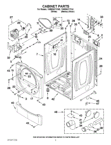 02 - Cabinet Parts parts for Whirlpool Dryer YWED9371YL0 from AppliancePartsPros.com