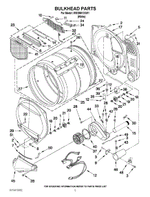 03 - Bulkhead Parts parts for Whirlpool Dryer WGD5610XW1 from AppliancePartsPros.com