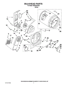 03 - Bulkhead Parts parts for Whirlpool Dryer WED4700YQ0 from AppliancePartsPros.com